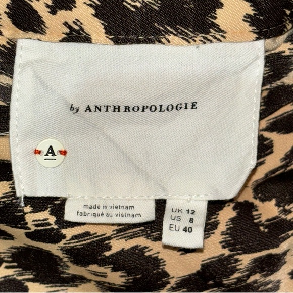Anthropologie Cheetah Print Midi Skirt Size 8 - Picture 5 of 6